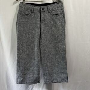 Prana Pants Women's Size 4 Blue Gray Hemp Blend Cropped Wide Leg Outdoors Boho
